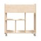 Flash Furniture Bright Beginnings Commercial Grade Double Sided Space Saving Wooden Mobile Storage Cart with Locking Caster Wheels & 10 Storage Compartments, Natural MK-KE24244-GG - alternate 9